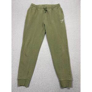 Gymshark Pants Mens‎ Large Green Fleece Joggers Sweatpants Logo Athletic A2A4H
